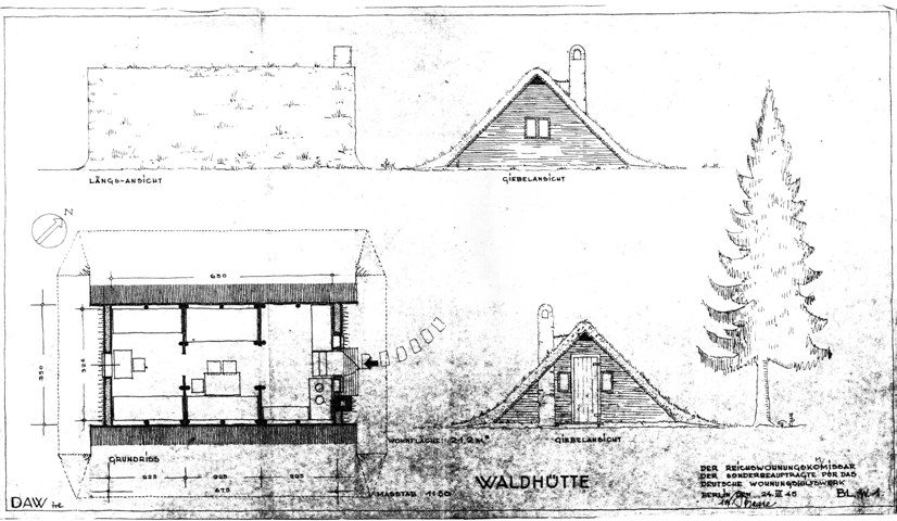 DAW Behelfsheim Waldhütte 1945