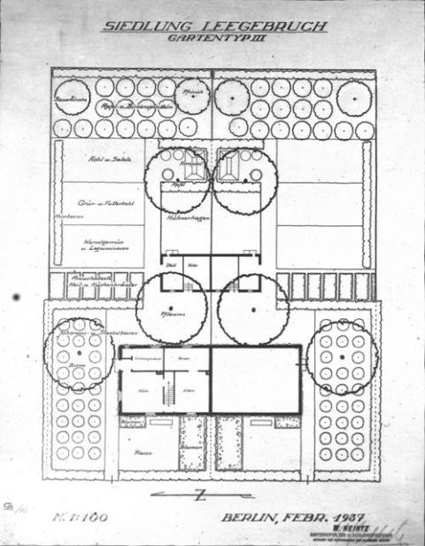 Gartenplan Siedlung Leegebruch 1937