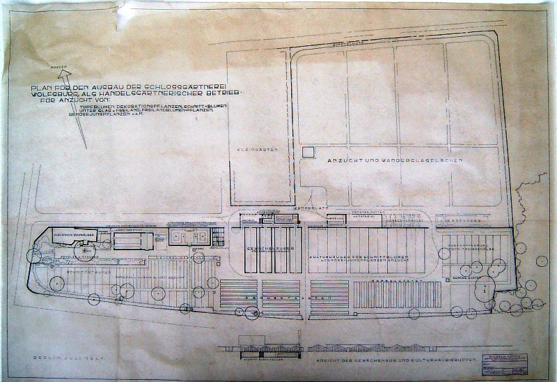 Plan für die Schlossgärtnerei Wolfsburg