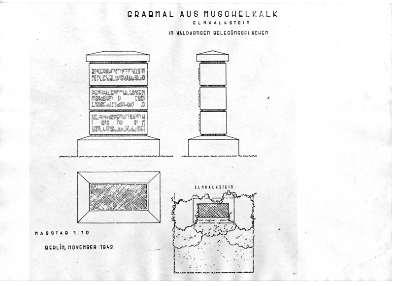 Exemplarischer Grabmalsentwurf