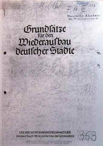 Deckblatt Grundsätze Wiederaufbau